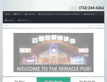 Tablet Screenshot of miraclesportspub.com